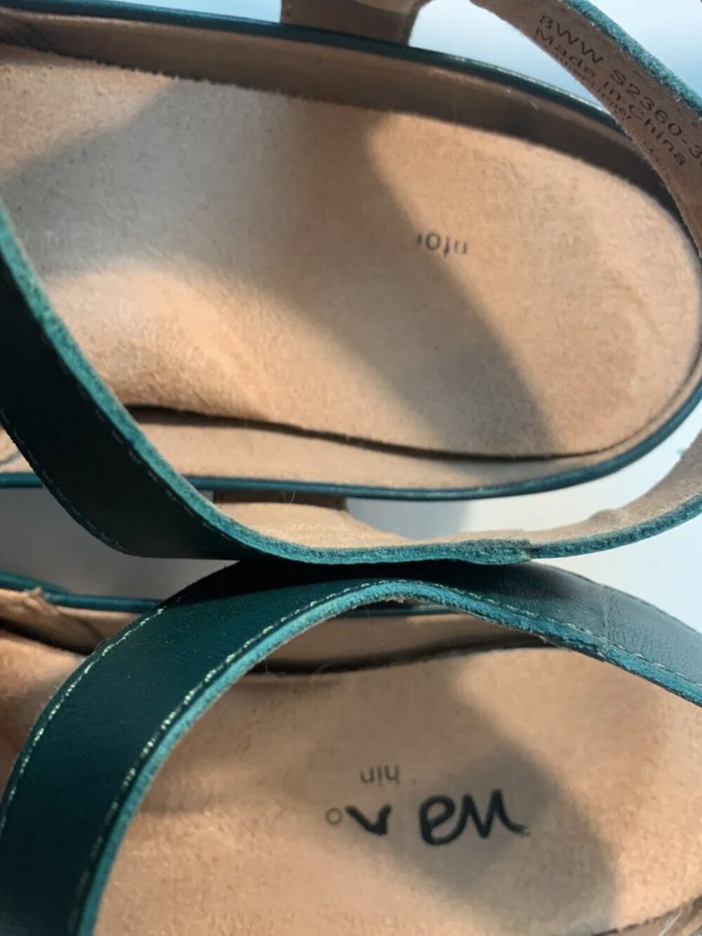 Softwalk Teal Mary Jane Clog Wedge - Picture 4 of 4